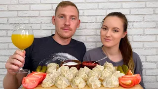 МУКБАНГ ВТРОЕМ ДОМАШНИЕ МАНТЫ MUKBANG HOMEMADE MANTA RAYS