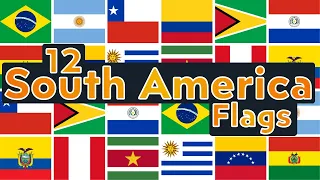Guess & Learn 12 FLAGS of South America | American accent🌎Challenge yourself & your friends