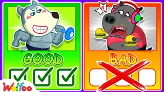 Healthy Food vs Junk Food, Wolfoo Plays Food Challenge | Healthy Habits | Kids Cartoon| Wolfoo World