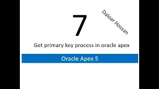 Get primary key process in oracle apex