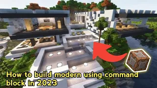 How to build a modern house in Minecraft using command block ( Minecraft version 1.20 )