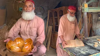 The Fascinating Art of Making Wooden Bowl By Old Woodworking Master