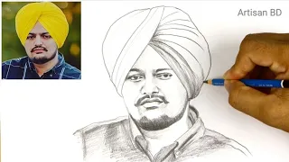 Sidhu Moose Wala Easy Pencil Sketches