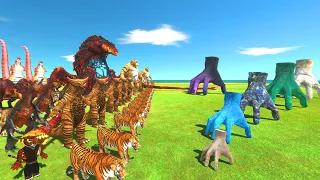 EVOLUTION OF Wednesday Thing VS Orange Team - Animal Revolt Battle Simulator