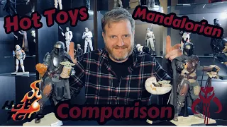 Hot Toys Beskar Mandalorian & The  Child vs Hot Toys OG Mandalorian | Comparison Video!!