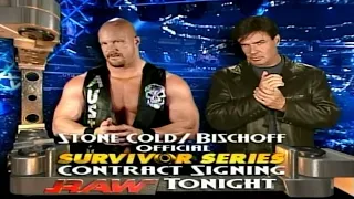 Stone Cold & Eric Bischoff Contract Signing Part 1