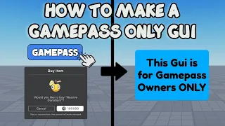 HOW TO MAKE A GAMEPASS ONLY GUI 🛠️ Roblox Studio Tutorial
