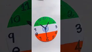 🇮🇳Clock ⏰/flag craft/ 😍 #shorts #viral #trending