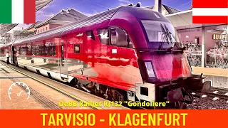 Cab ride Tarvisio - Klagenfurt - train drivers view in 4K