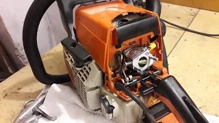 How to clean the carburetor in a petrol saw. Stihl Guide