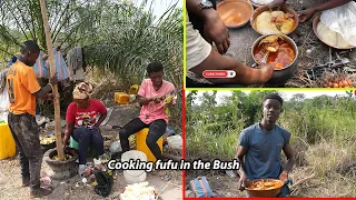 We cooked fufu with soup in the farm || local food in the village