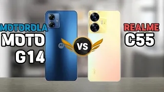 Motorola Moto G14 Vs Realme C55 Comparison.