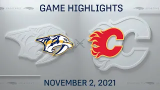 NHL Highlights | Predators vs. Flames - Nov. 2, 2021