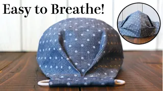 Breathable Face Mask Sewing Tutorial - No Pattern｜DIY Fabric Mask