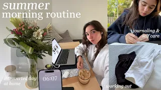 introverted summer morning routine | productive habits and morning self care