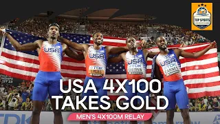 Noah Lyles leads US 4x100m to Gold | Men’s 4x100m FINALS | World Athletics Championships Budapest 23