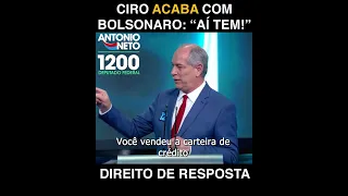 CIRO ACABA COM BOLSONARO: CORRUPTO SIM! (debate SBT e CNN)