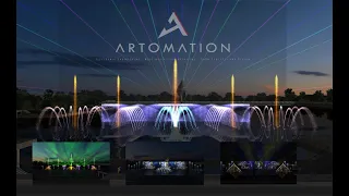 3D Fountain Show Animation Brahma Sarovar India by Artomation