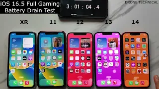 iOS16.5 Full Gaming Battery Drain Test🔥 iPhone XR vs iPhone 11 vs iPhone 12 vs iPhone 13 vs iPhone14
