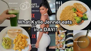 EATING what KYLIE JENNER EATS for A DAY!!!! healthy meals and balanced lifestyle