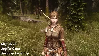 SkyrimSE - Angi's Camp: Archery Training and Level Up