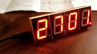 4 Digit LED Clock Kit with Temperature - Full Build