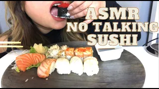 ASMR - TORCHED SUSHI - SALMON SASHIMI - SUSHI ROLLS (NO TALKING, EATING SOUNDS)