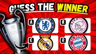 GUESS THE CHAMPIONS LEAGUE WINNERS | FOOTBALL QUIZ 2023