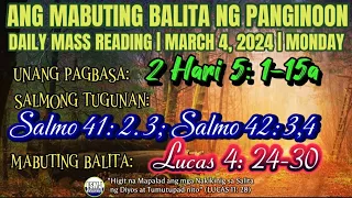 FSMJ | MARCH 4, 2024 | DAILY MASS READING | ANG MABUTING BALITA NG PANGINOON | ANG SALITA NG DIYOS