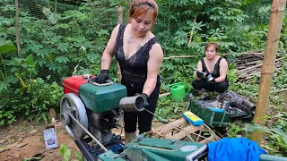 Mechanic girl fixes a tractor that won't start and how to fix it