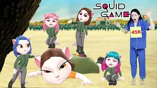 My Talking Angela 2 🏳️🚦😱 Squid Game But We Win From Squid Doll Vs Cute Girl Imitate Angela part 3