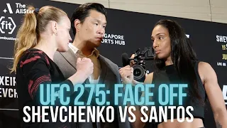 UFC 275: Valentina Shevchenko and Talia Santos staredown