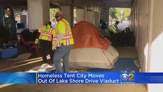 Homeless Move Tent Cities Out Of Uptown Viaducts, But Not Very Far