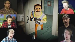 "Реакции Летсплейщиков" на Внезапное Появление Соседа из Hello Neighbor Alpha 3