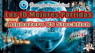 Las 10 mejores Partidas de Ajedrez de AlphaZero vs Stockfish