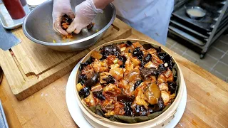 New York City Food - SWEET AND SOUR PORK & MUSHROOM CHICKEN Park Asia Brooklyn NYC