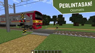 membuat perlintasan kereta api otomatis di minecraft