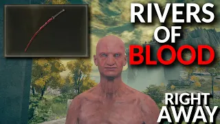 Elden Ring: How To Get RIVERS OF BLOOD Katana RIGHT AWAY (Patched)