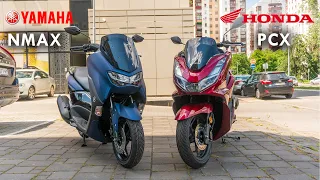 Honda PCX 2021 vs Yamaha NMAX 2021 Side By Side, All Agles, All Details, First look