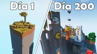 SOBREVIVÍ 200 DÍAS en 1 CHUNK en MINECRAFT HARDCORE