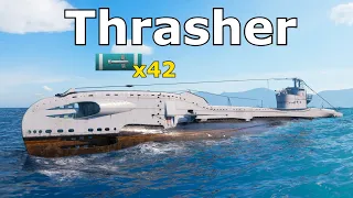 World of WarShips Thrasher - 4 Kills 218K Damage