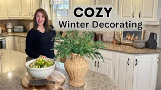 COZY WINTER KITCHEN DECORATING IDEAS | KITCHEN DECORATE WITH ME | New Winter Coffee Bar