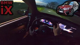 2021 BMW iX xDrive40 | POV test drive at night