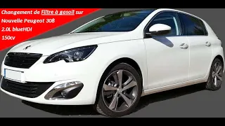 Remplacement filtre à gasoil sur peugeot 308 BlueHDI 150cv