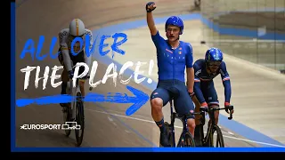 'It was chaotic!' | Simone Consonni Wins Men's Points Race | Eurosport