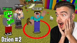 NOOBEK SPEDZIŁ 24 GODZINY w CZERWONYM KÓŁKU i STAŁO SIĘ TO... w Minecraft!