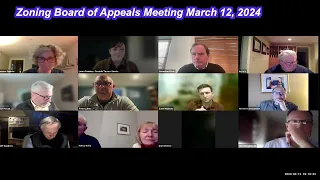 Sherborn Zoning Board of Appeals Meeting March 12, 2024