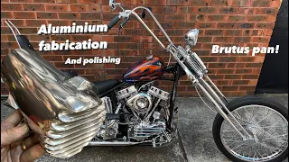 Harley Davidson PANHEAD chopper aluminium fabrication and polishing