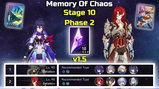 E0 Seele & E0 Argenti Hypercarry Memory Of Chaos 10 Phase 2 v1.5 | Honkai: Star Rail