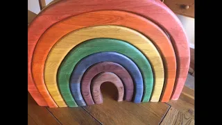 Making a wooden Rainbow using a Bandsaw.
